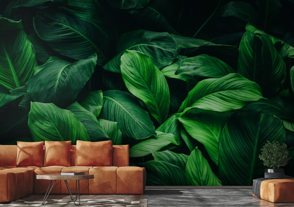 Groep grote groene bladeren — interieur 2