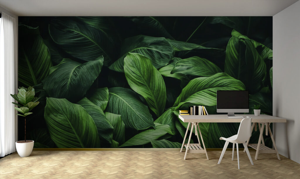 Groep grote groene bladeren — interieur 1