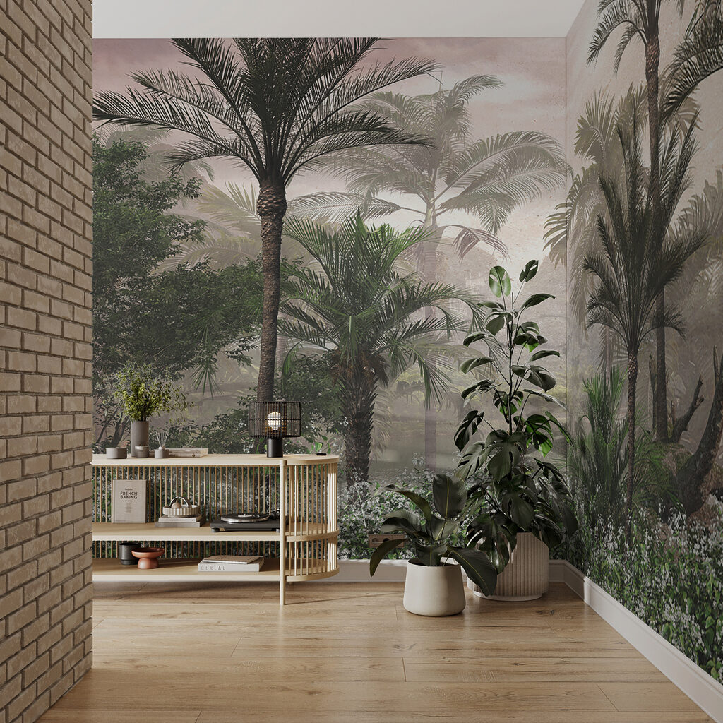 Palmen in geschilderde nevel — interieur 4