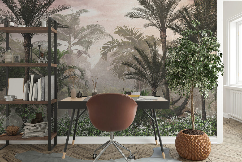 Palmen in geschilderde nevel — interieur 5