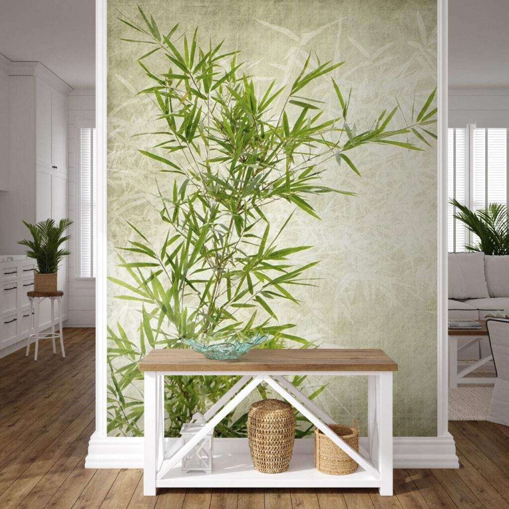 Bamboe langs zachte groentinten — interieur 3