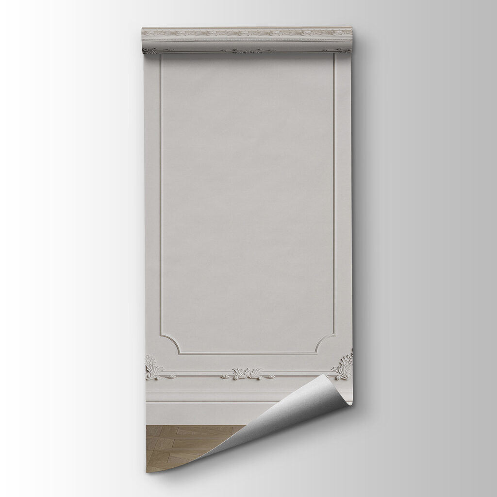 Rustige wand met sierlijsten — productweergave