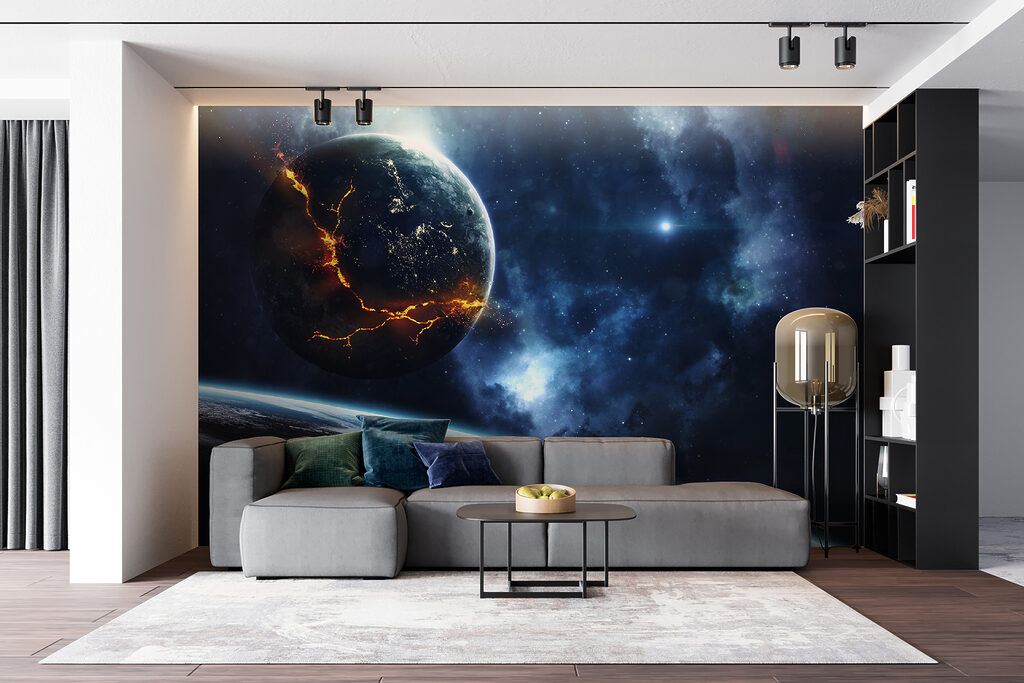 Planeet met gloeiende breuken — interieur 3