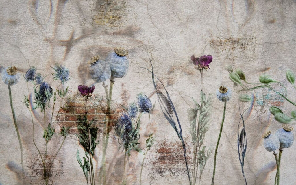 Verfijnde bloemen gaan op in zachte tinten — volledig ontwerp