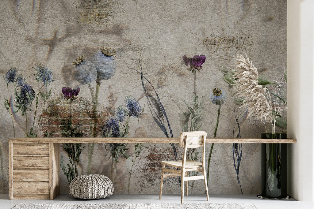 Verfijnde bloemen gaan op in zachte tinten — interieur 4