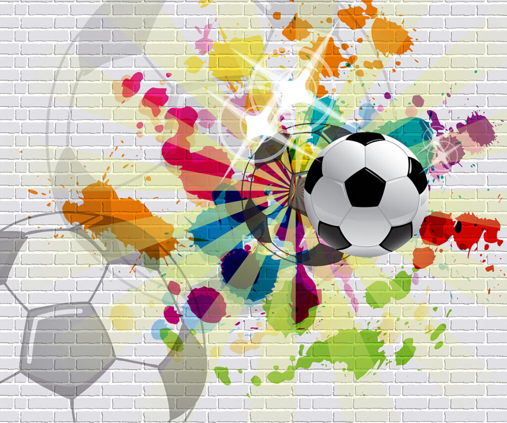 Voetbal voor bonte draaischijf — volledig ontwerp