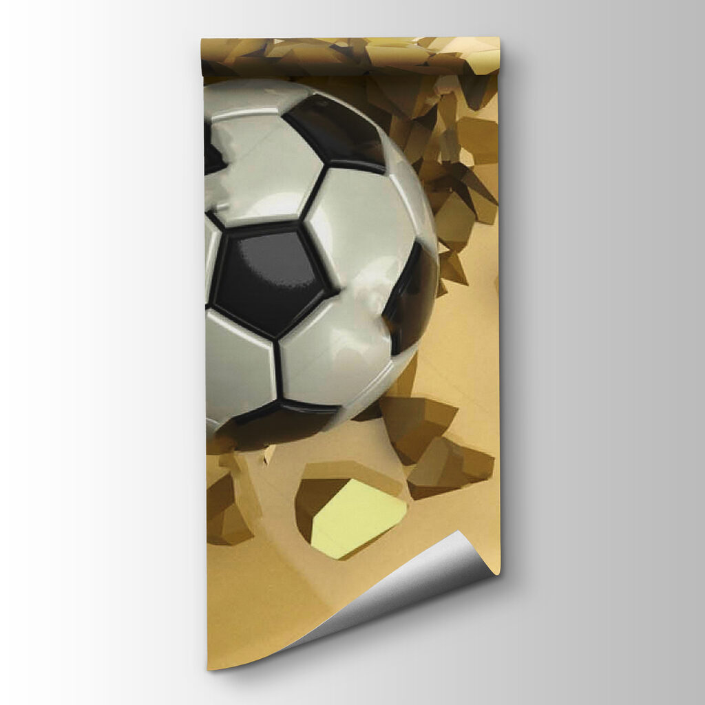 Voetbal door goudgele muur — productweergave