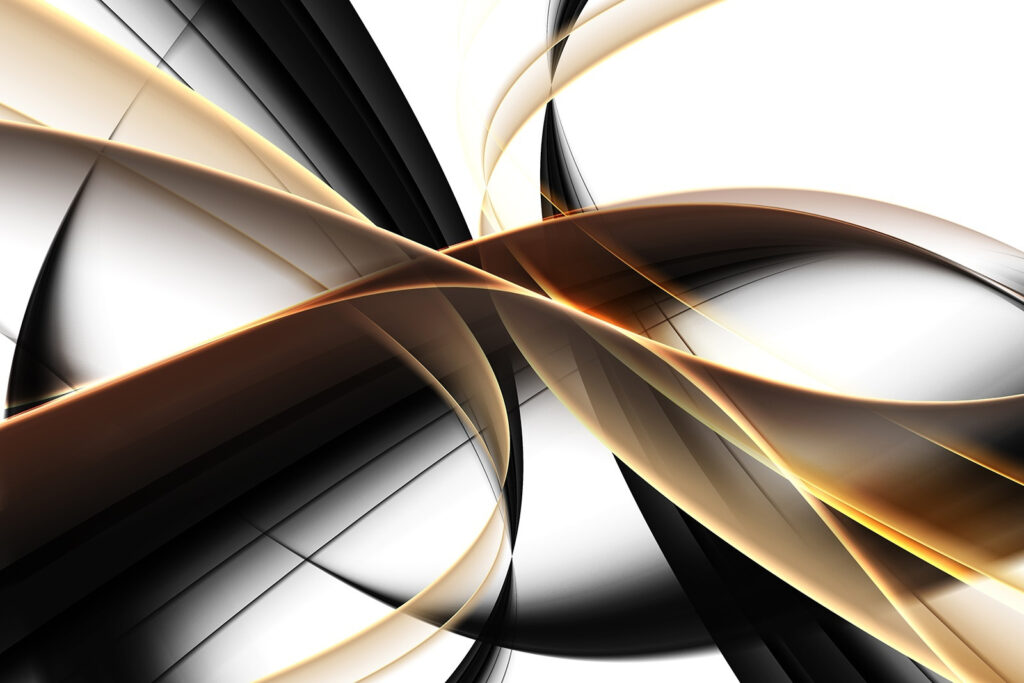 Zwart-witte swirls — volledig ontwerp