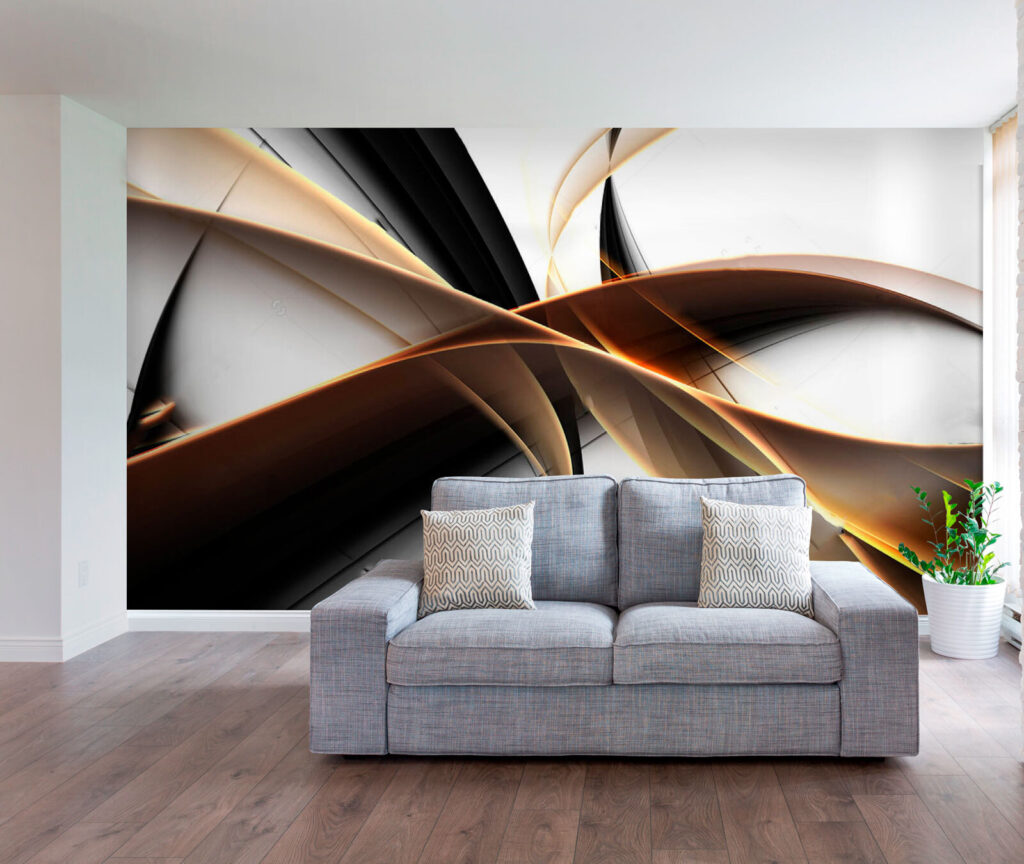 Zwart-witte swirls — interieur 2