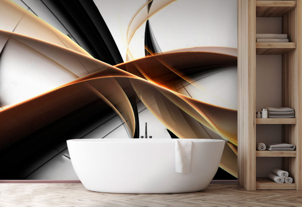 Zwart-witte swirls — interieur 3