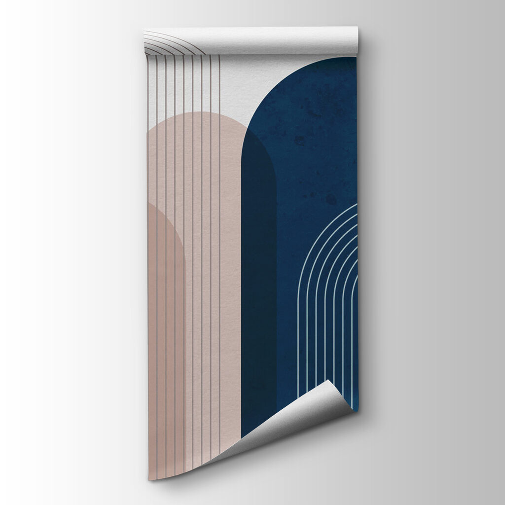 Blauwe en roze kunst — productweergave