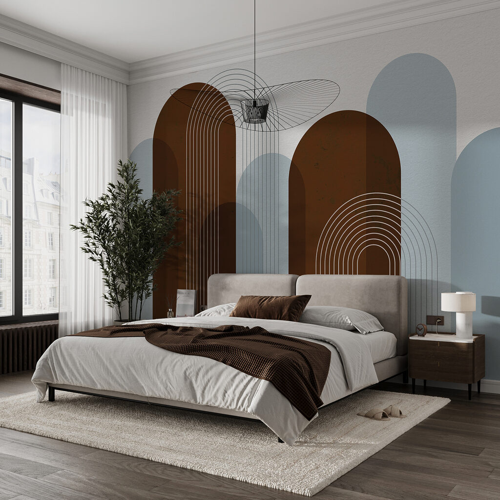 Bogen achter dunne lijnbogen — interieur 1