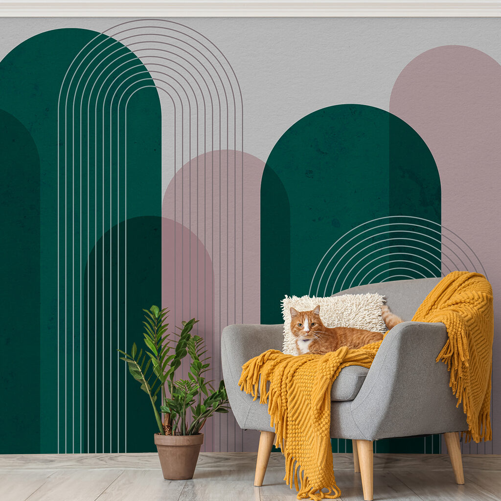 Bogen achter dunne lijnbogen — interieur 3