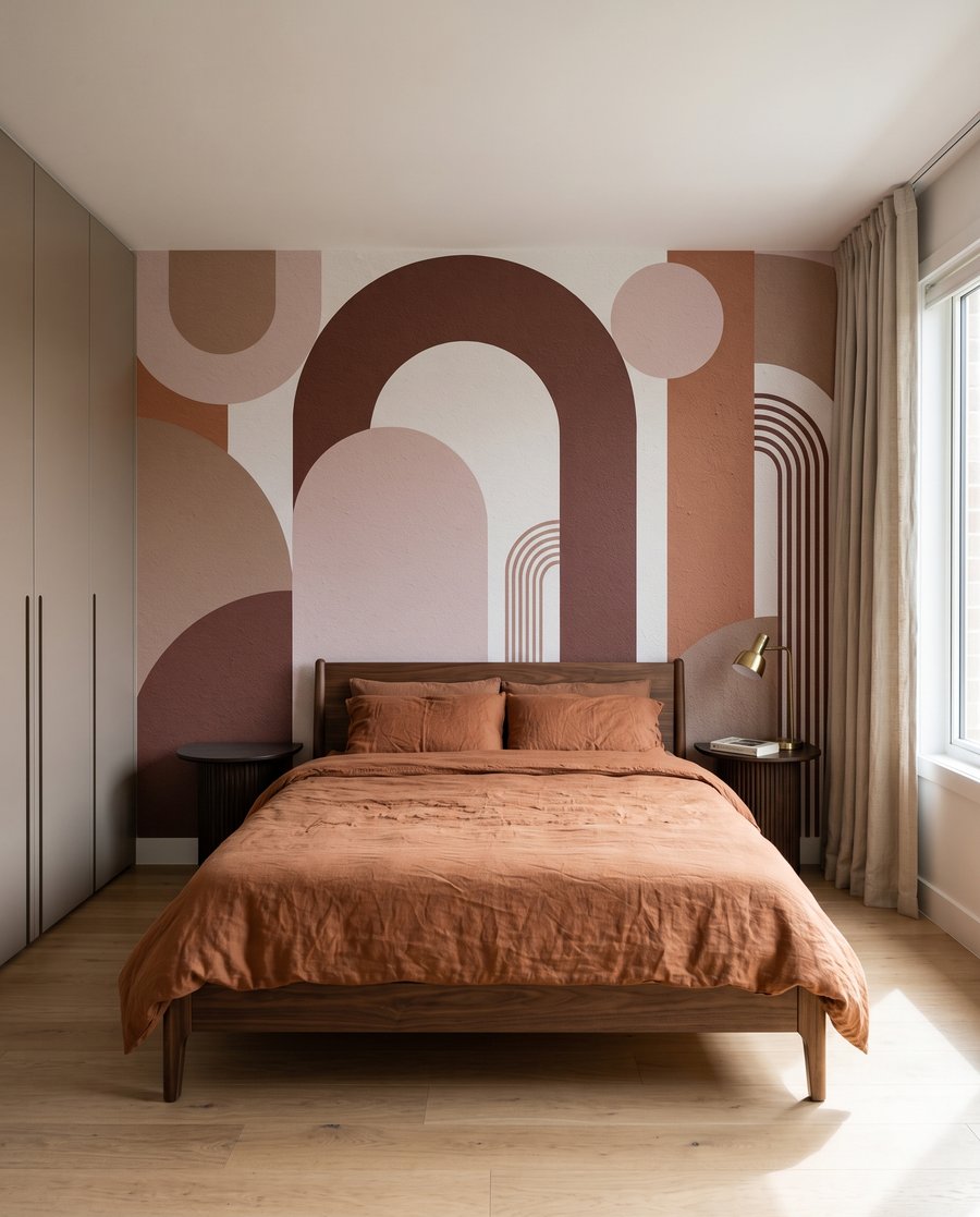 Warme bogen met ribben in een interieur