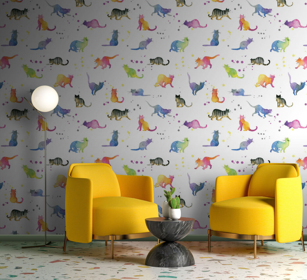 Kleine dinosaurussen in aquarel — interieur 2