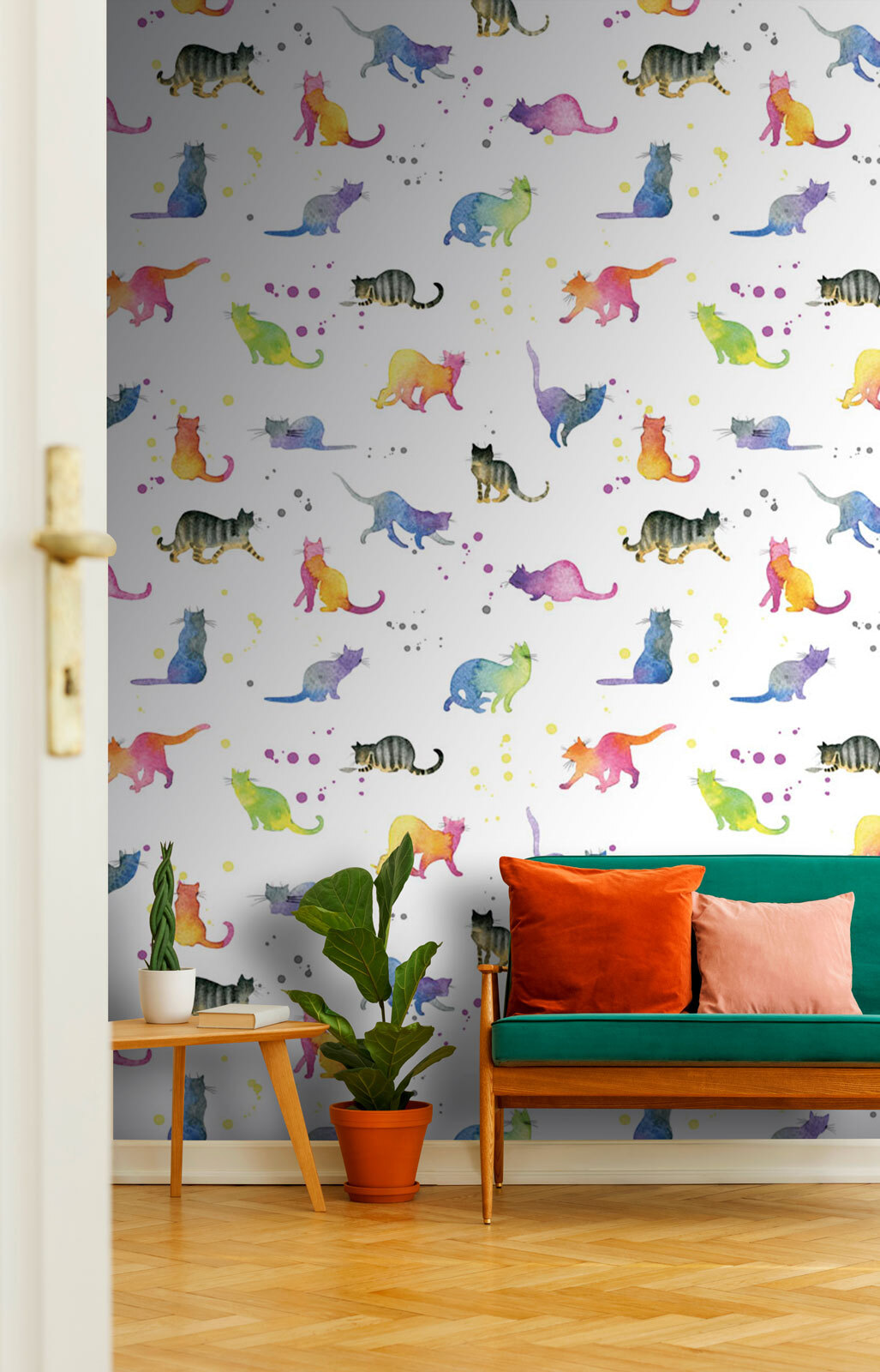 Kleine dinosaurussen in aquarel — interieur 3