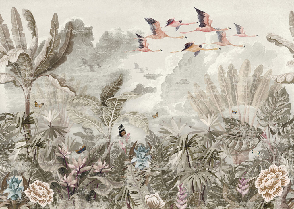 Een luchttocht boven bloemen — volledig ontwerp