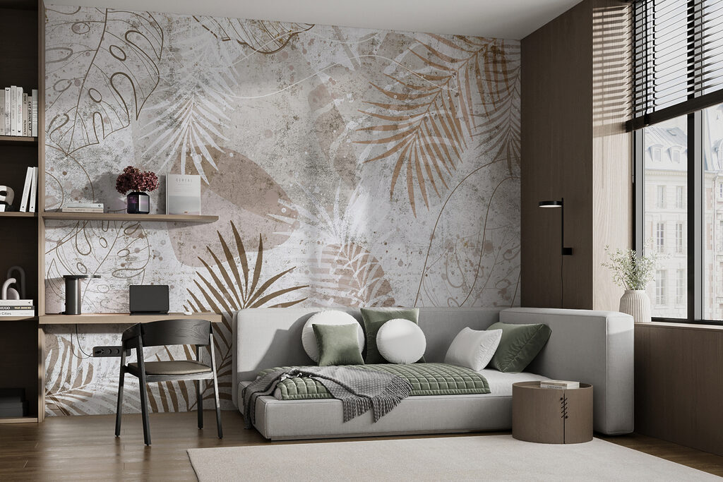 Elegante botanische patronen in neutrale tinten — interieur 6