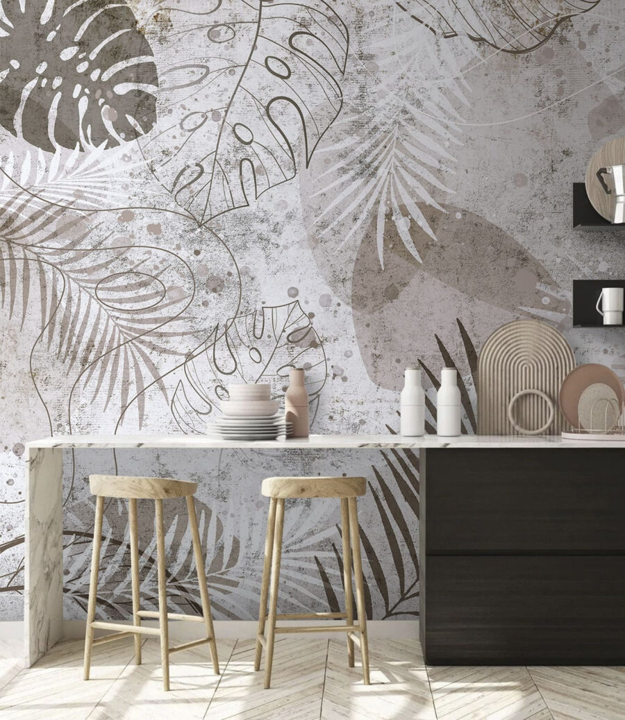 Elegante botanische patronen in neutrale tinten — interieur 3