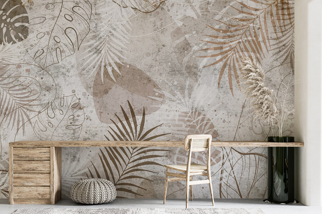Elegante botanische patronen in neutrale tinten — interieur 8