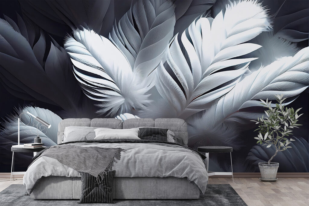 Groep witte veren — interieur 5