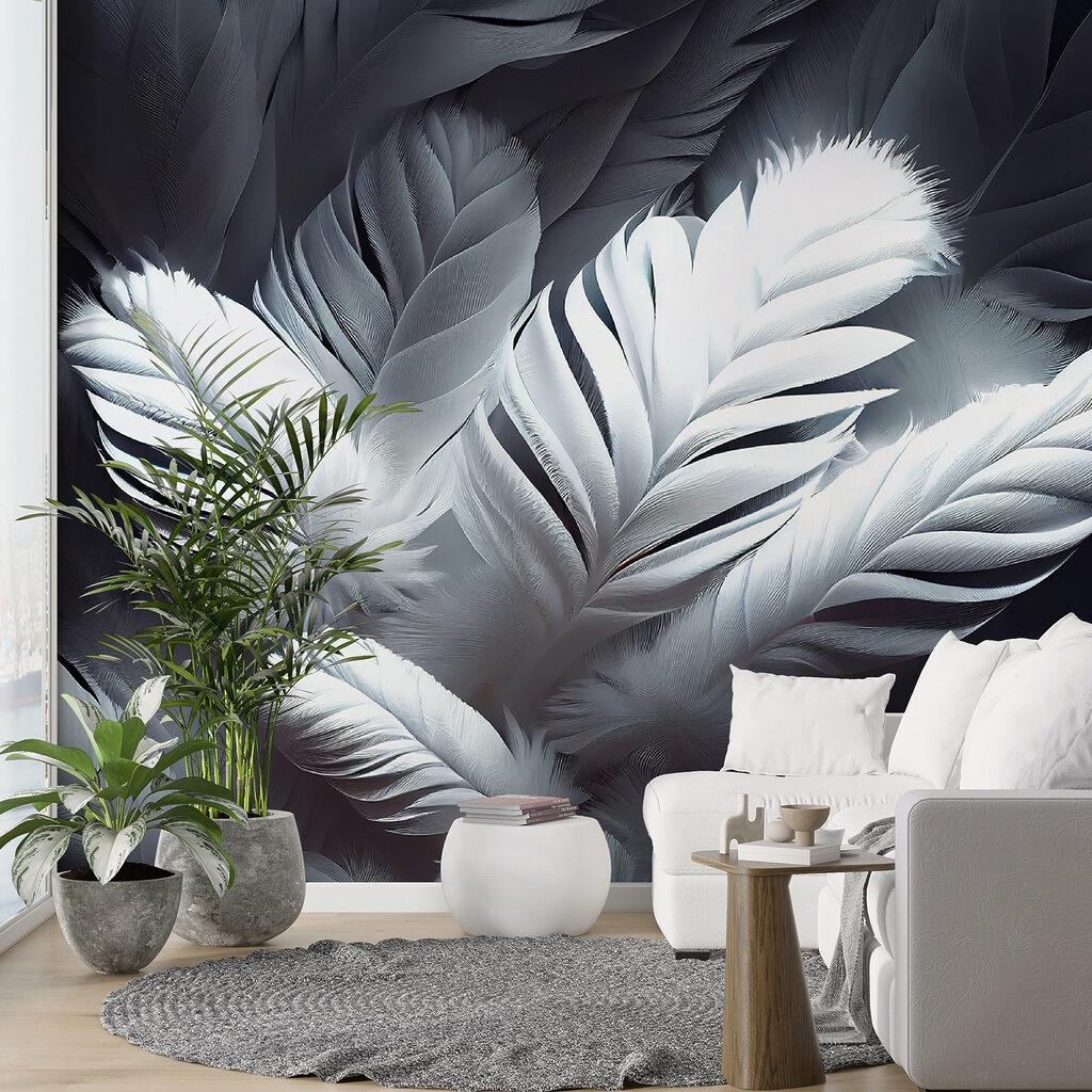 Groep witte veren — interieur 4
