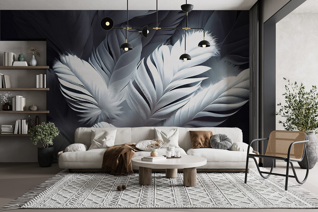 Groep witte veren — interieur 7
