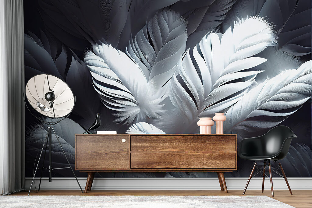 Groep witte veren — interieur 6