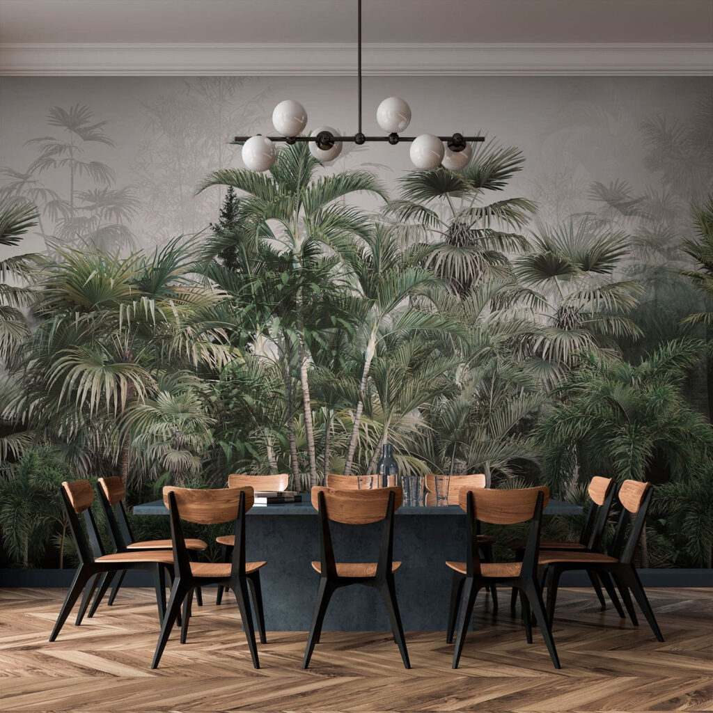 Palmen boven dicht struikgewas — interieur 3