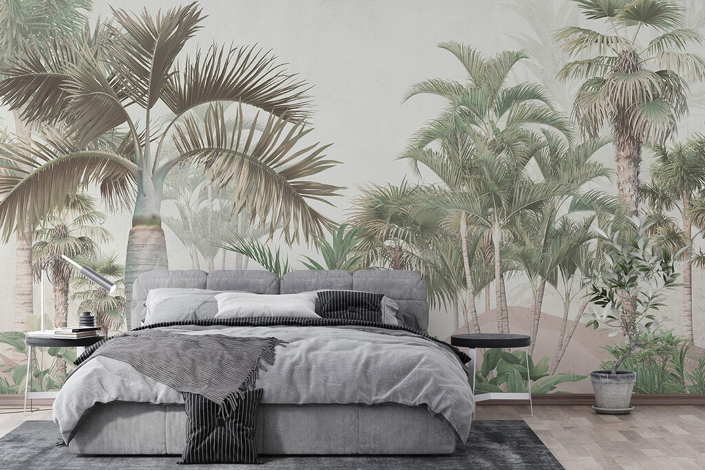 Hoge palmen in nevel — interieur 4