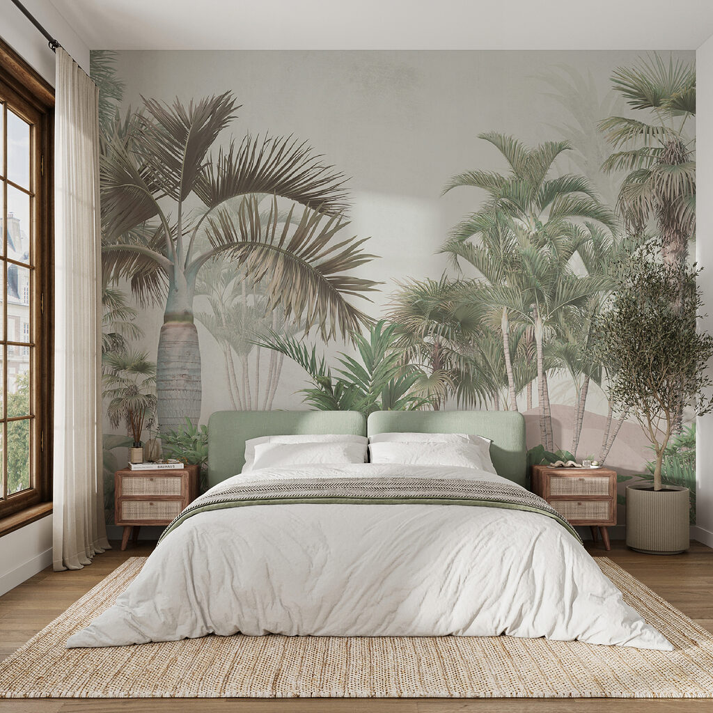 Hoge palmen in nevel — interieur 5