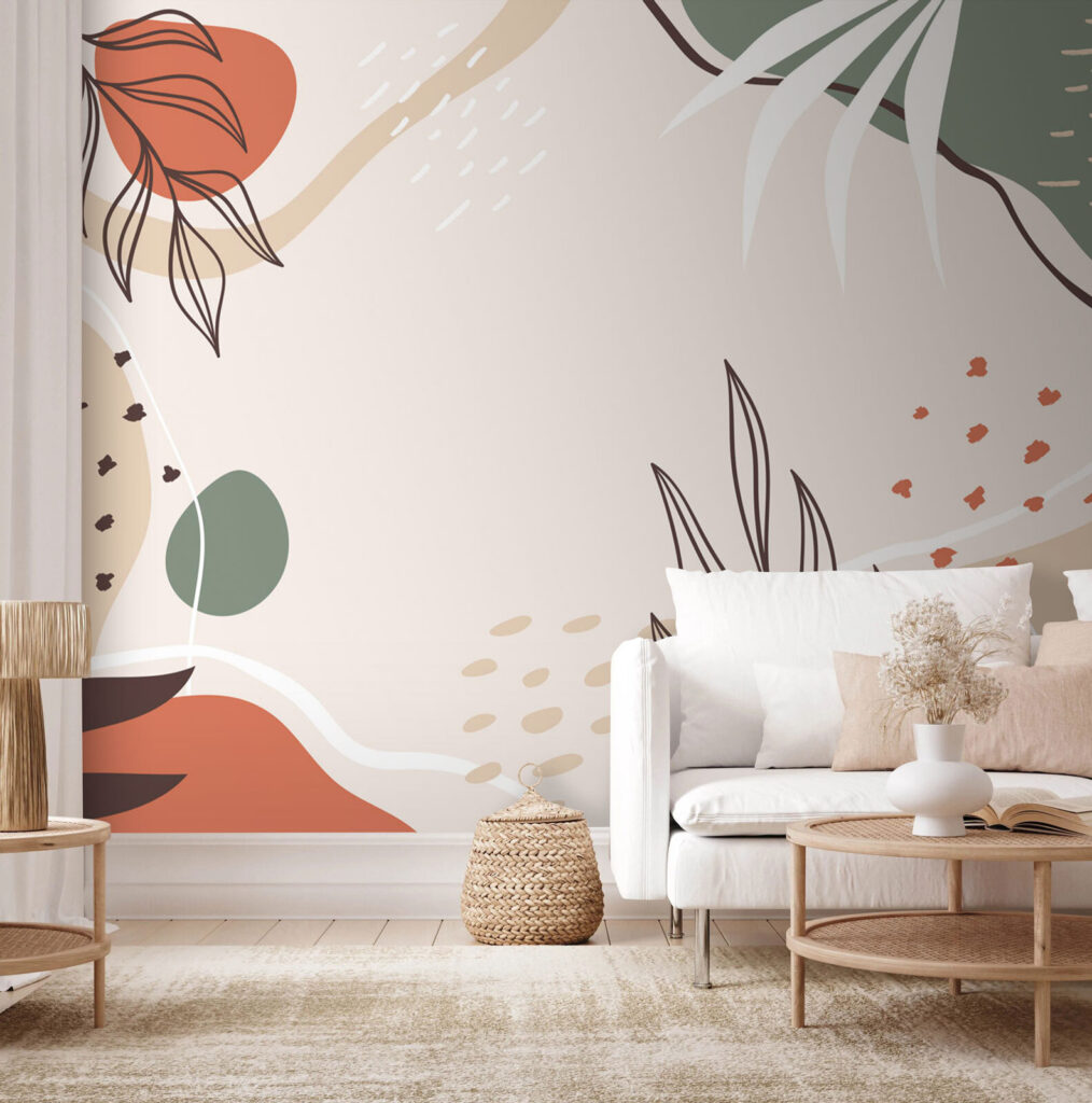 Bladlijnen en speelse kleurvormen — interieur 1