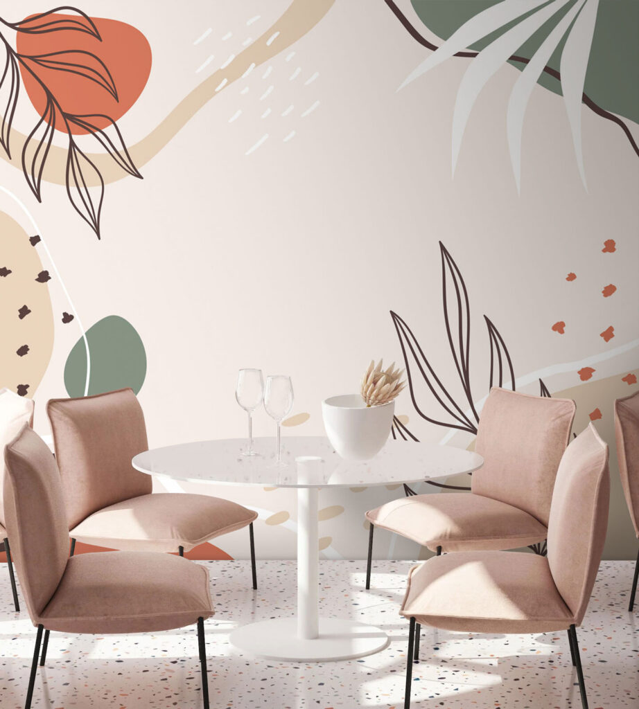 Bladlijnen en speelse kleurvormen — interieur 2