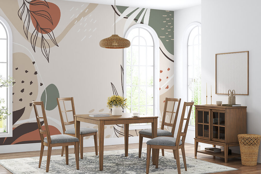 Bladlijnen en speelse kleurvormen — interieur 4