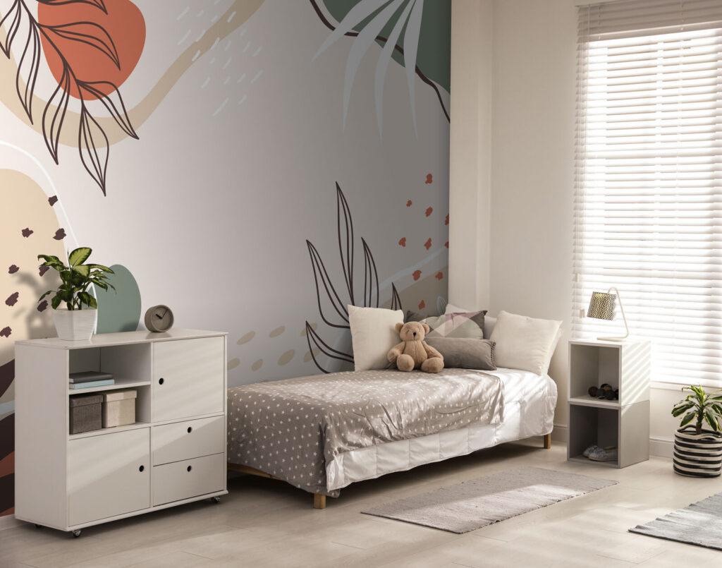 Bladlijnen en speelse kleurvormen — interieur 3