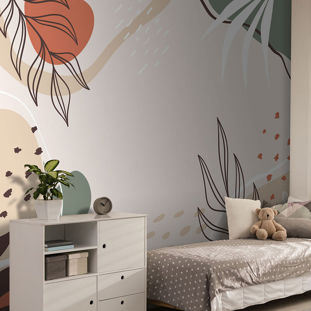 Bladlijnen en speelse kleurvormen — interieur 5