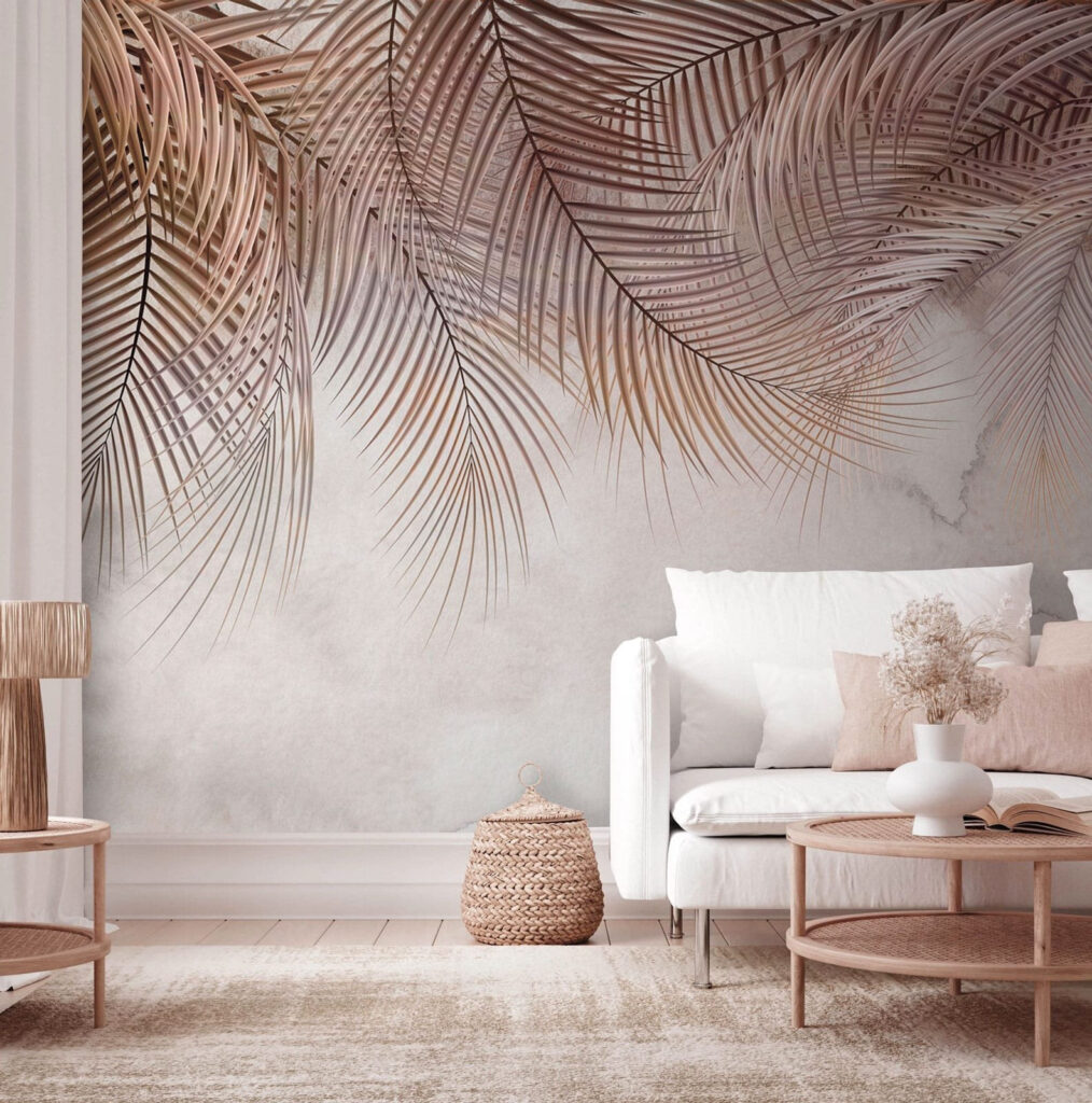 Delicate palmen tegen een zachte achtergrond — interieur 1