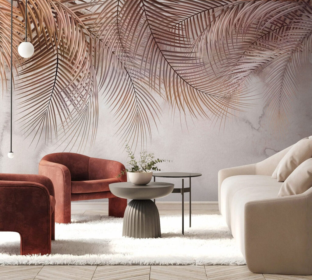 Delicate palmen tegen een zachte achtergrond — interieur 2