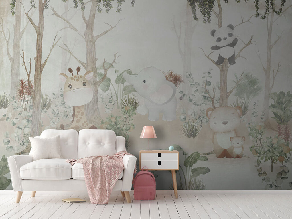 Speelse dieren in een vredig bos — interieur 6