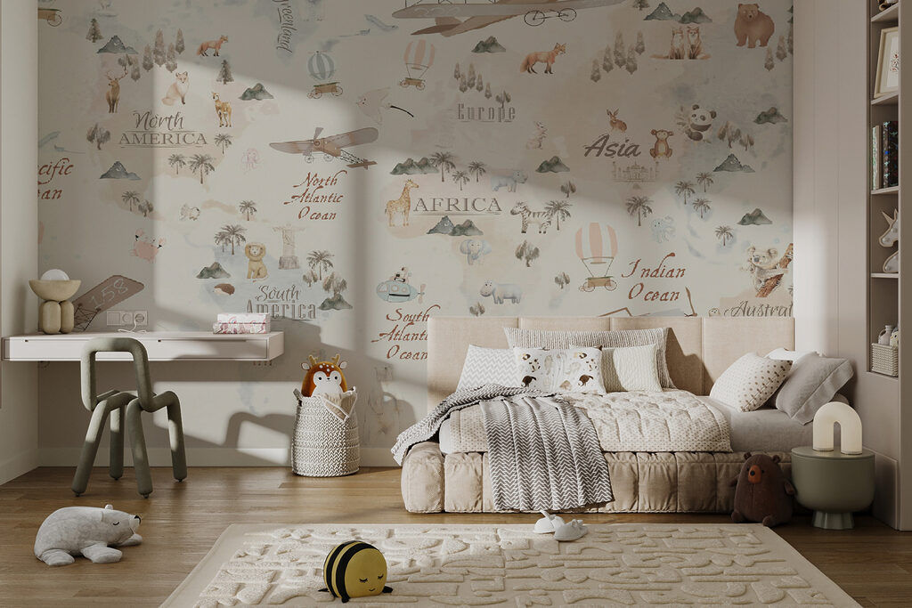 Dierenkaart met oude vliegtuigen — interieur 6