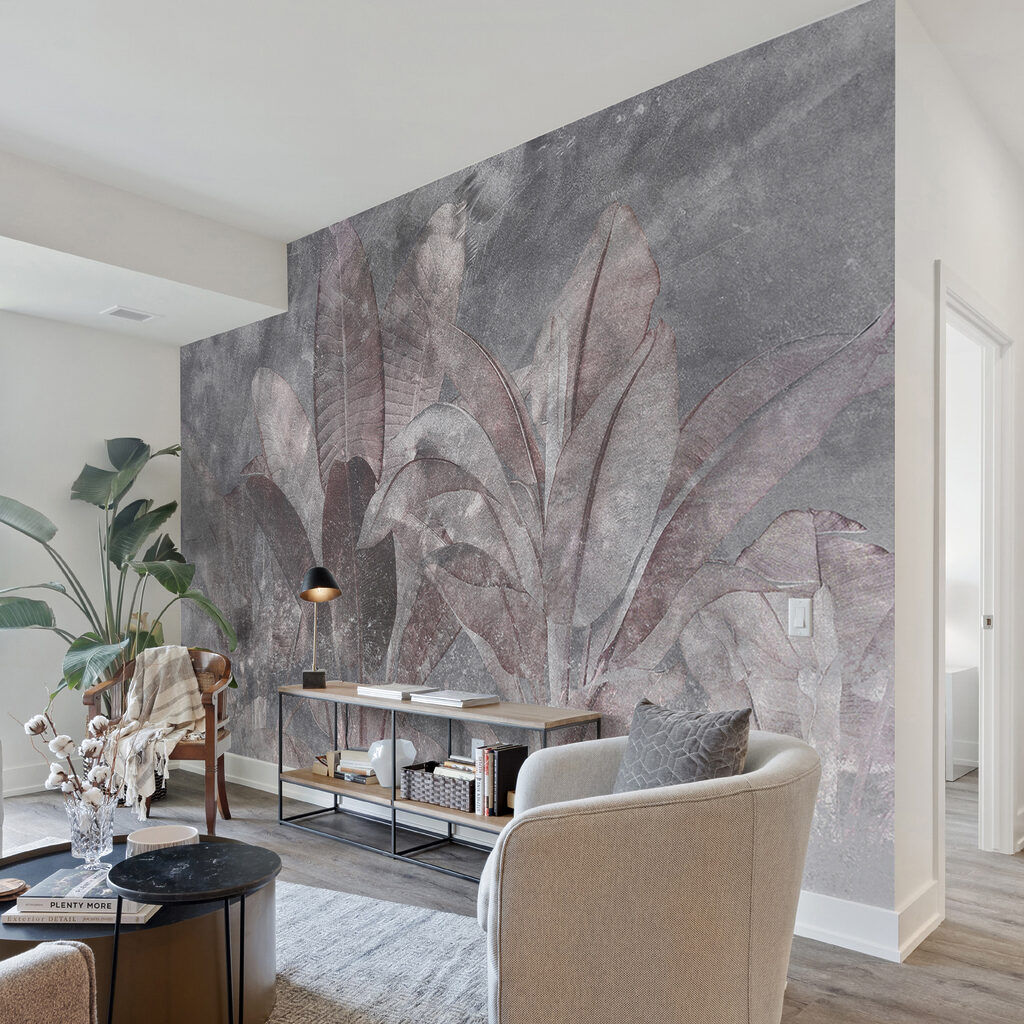 Tropenblad door verweerde mist — interieur 2