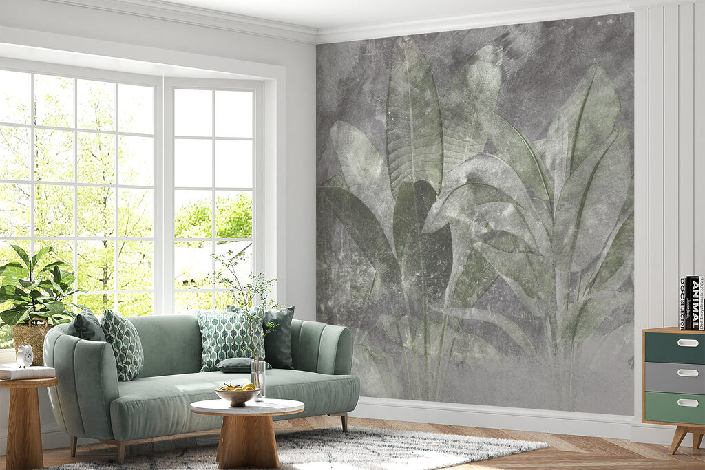 Tropenblad door verweerde mist — interieur 3