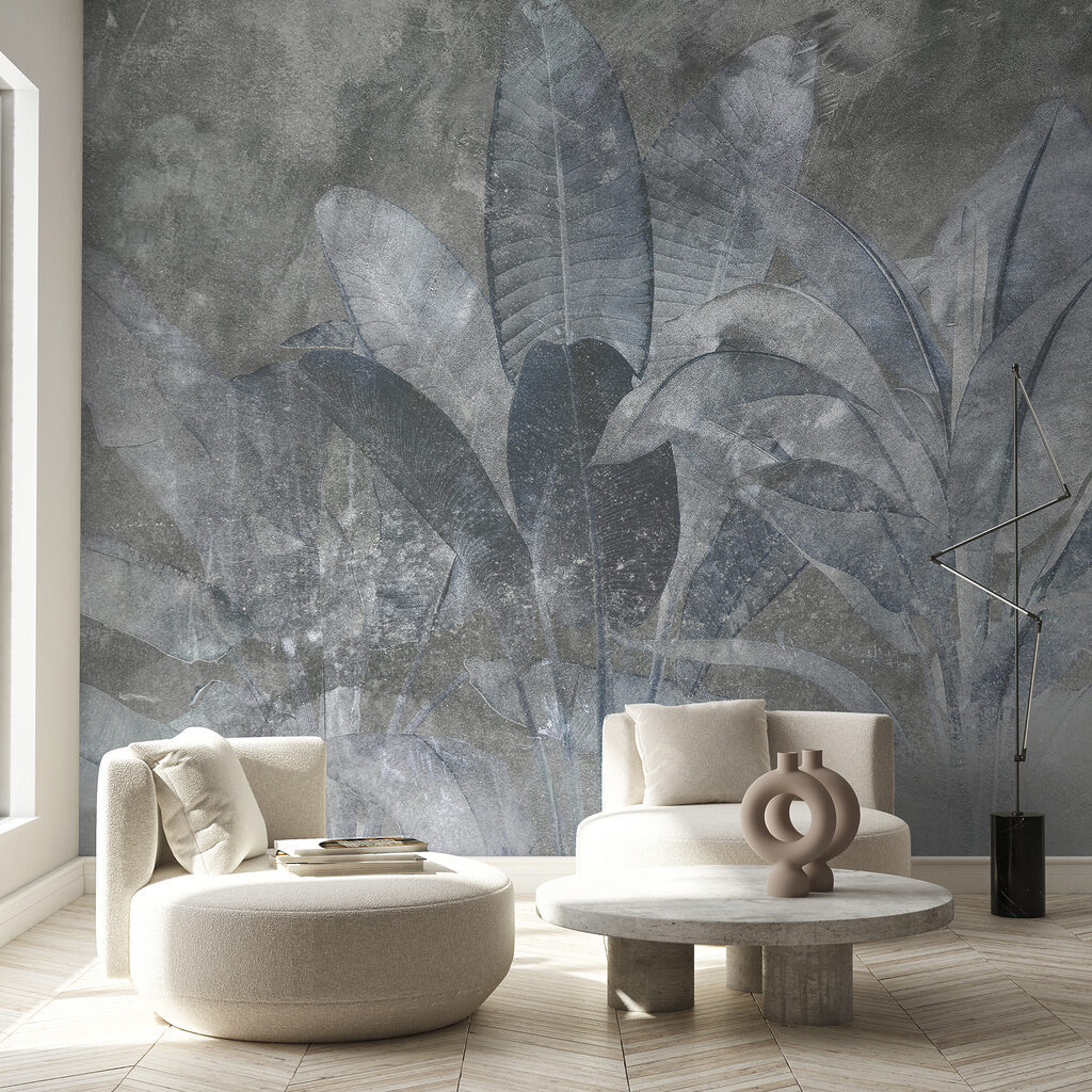 Elegant gebladerte in zachte tinten — interieur 1