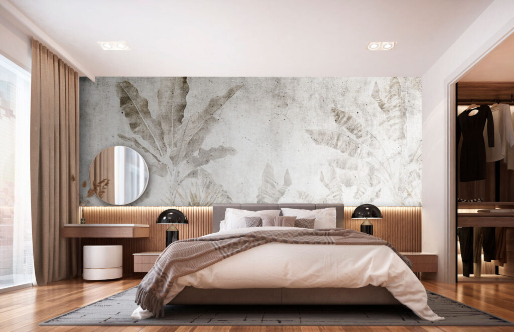 Zandkleurige jungle op wit — interieur 2