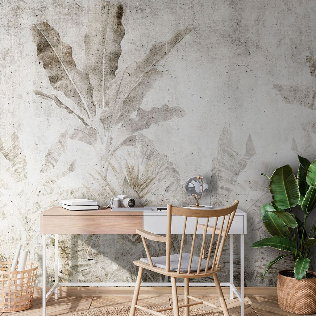 Zandkleurige jungle op wit — interieur 5