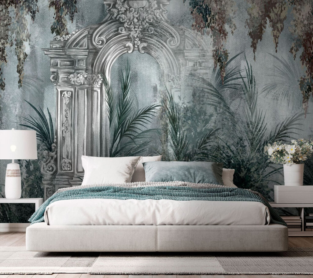 Elegante boog te midden van weelderig groen — interieur 1