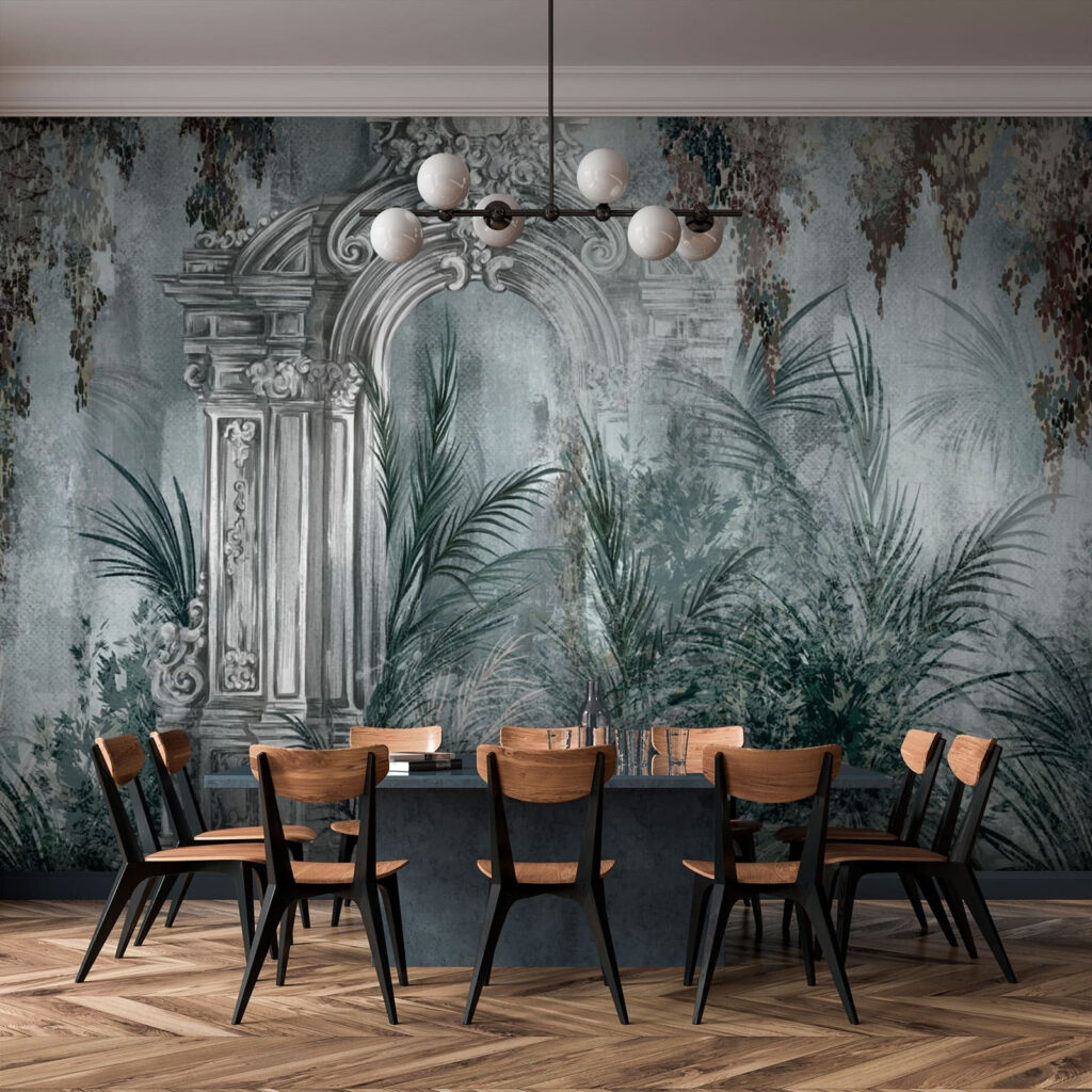 Elegante boog te midden van weelderig groen — interieur 4