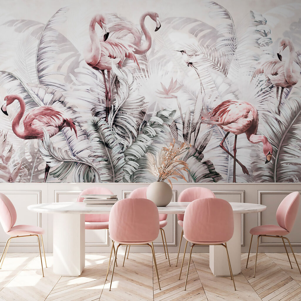 Flamingo’s tussen fijne grijstakken — interieur 6