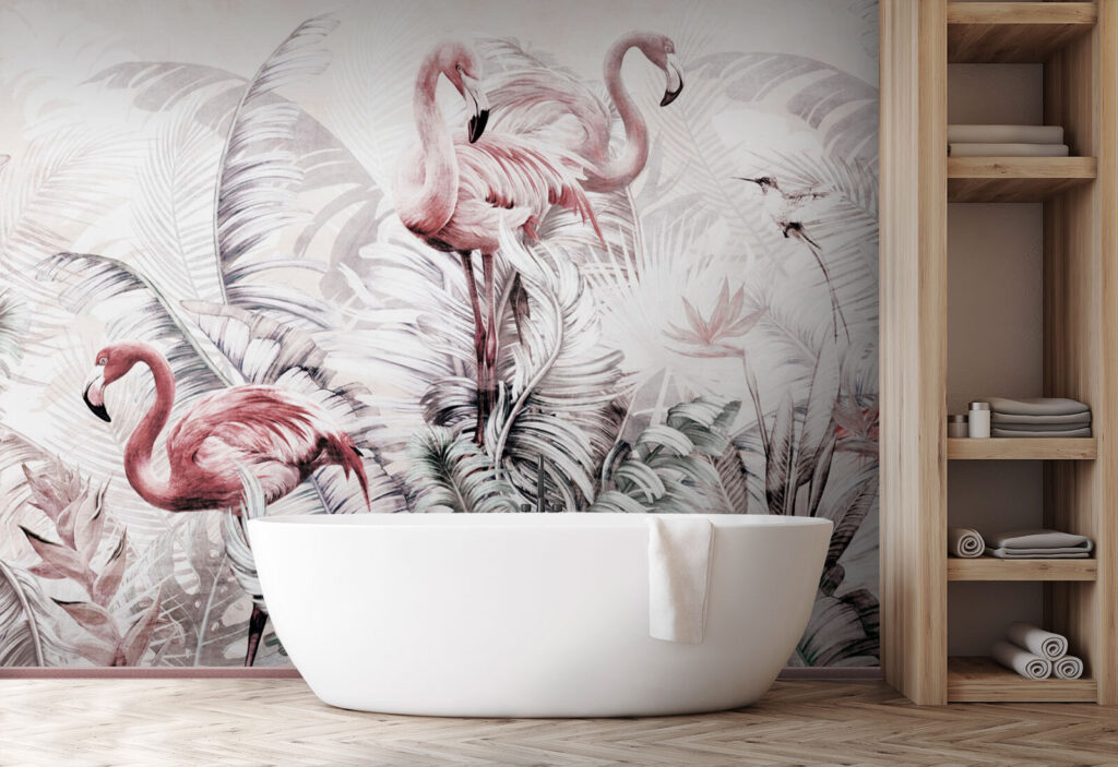 Flamingo’s tussen fijne grijstakken — interieur 4