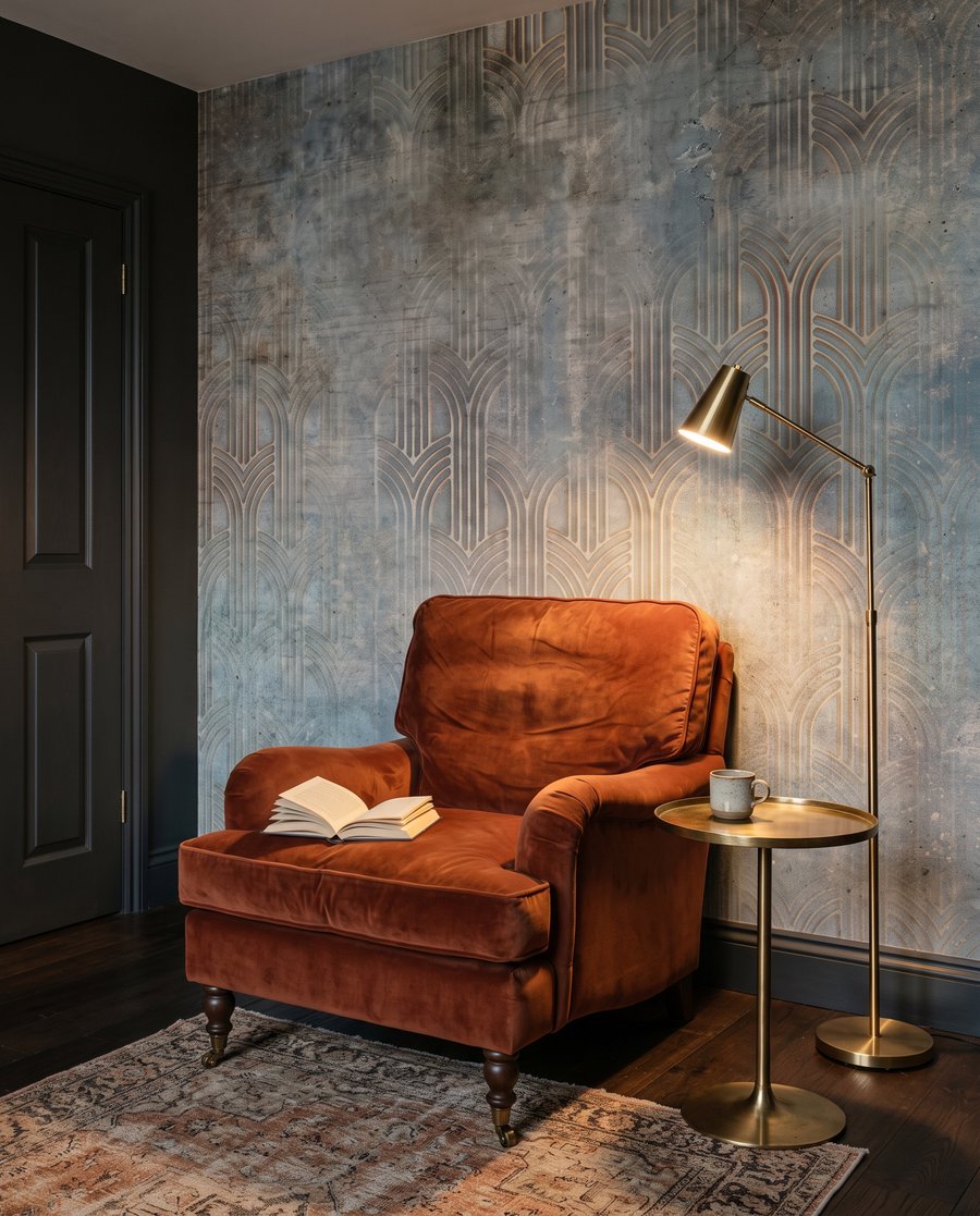 Blauw met warme sporen — interieur 4